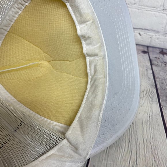 Vintage Farmer Hat Trucker Mesh Cap Snapback White STADNICK Dairy Farms Cow - Picture 10 of 10